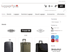 Tablet Screenshot of luggage2go.co.uk